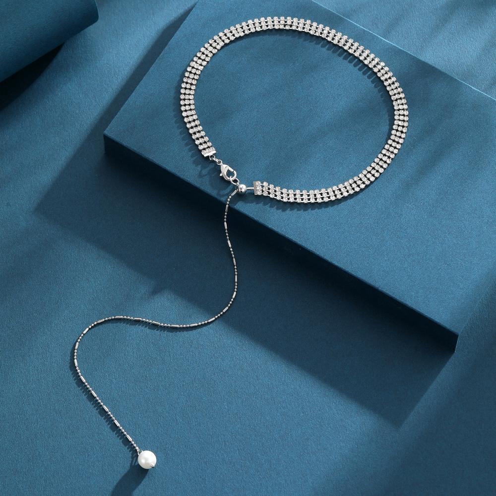 Claw Chain Pearl Necklace Women S Light Luxury Pull Personality Versatile Collarbone Chain Necklace Accessories