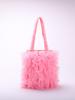 Lace Tote Bag For Women With Frills And Tassels Soft Shoulder Purse For Daily Use