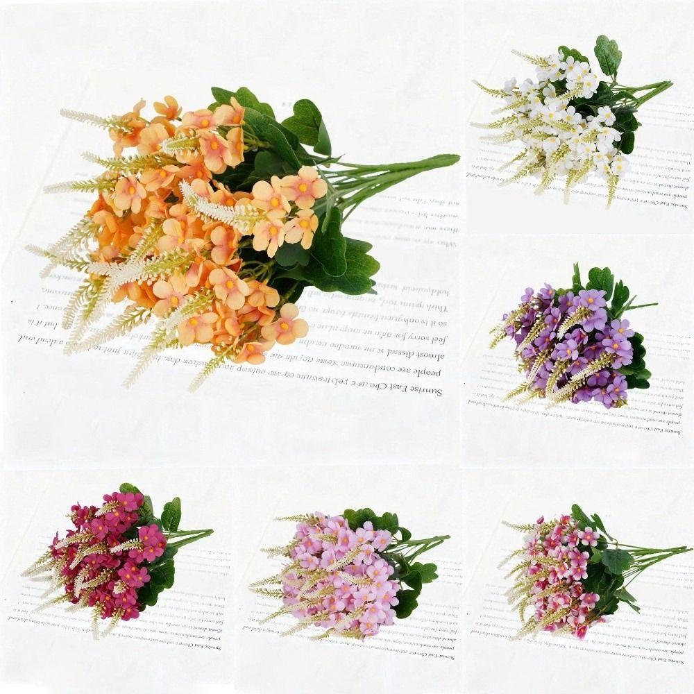 New Chrysanthemum Artificial Pansy Flowers DIY Floral Soft Flower Bouquet Realistic Simulation Flowers Photography Props