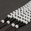 Beaded Jade Pendant Necklace with 6mm Glass Bead Cord