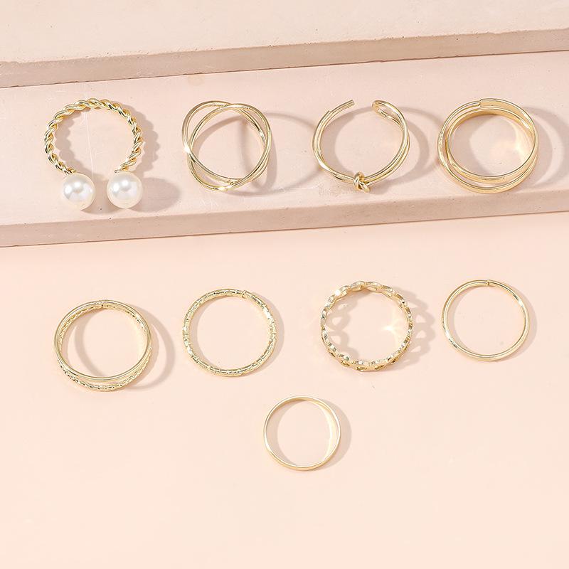 Tide Ring Women's Stylish Luxury Index Finger Ring Set