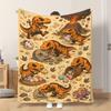 1pc Flannel Blanket Dinosaur And Eggs Scene Lightweight Soft Comfortable And Warm Shawl/Nap Blanket/Sofa Blanket Suitable for All