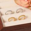 Earrings for Women's Gold-plated Single Row Zircon Earbuds Light Luxury High-end Summer Earrings