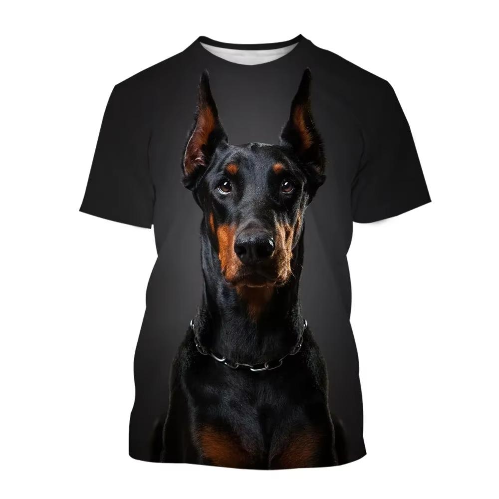 Summer Fashion Fun Animal Dog Pattern T-Shirt New Trend Casual 3D Printed Crew Neck Short Sleeve Top