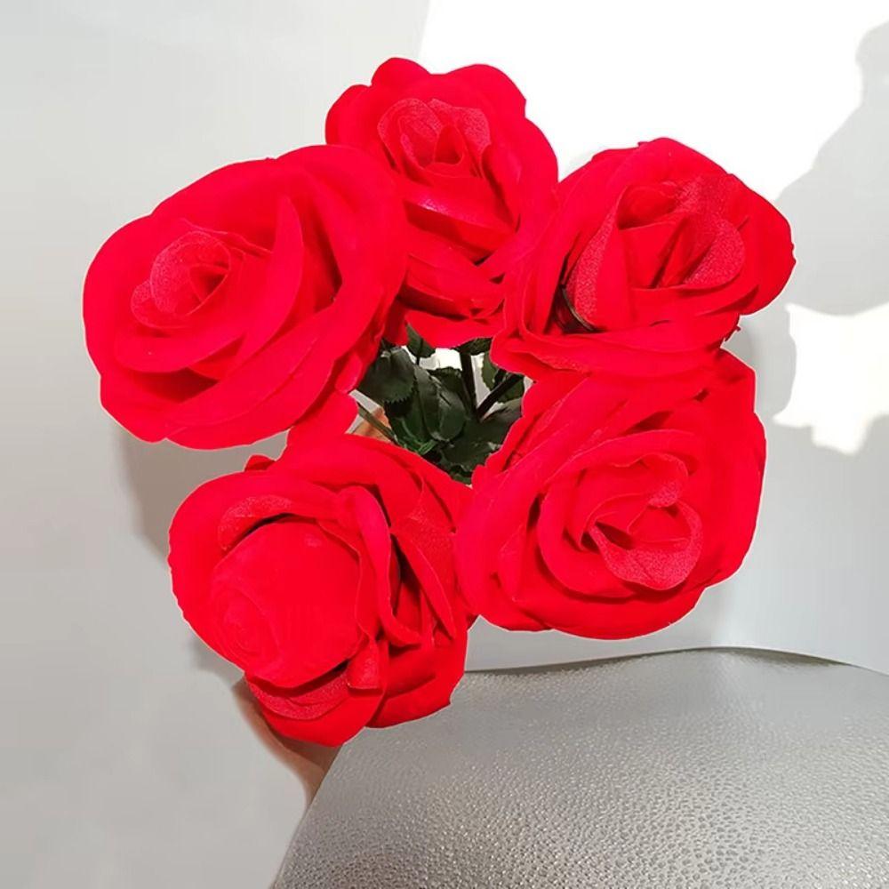 Red Velvet Wedding Ring Holder Creative Ring Bearer Case Portable Jewelry Display Box Gift Box
