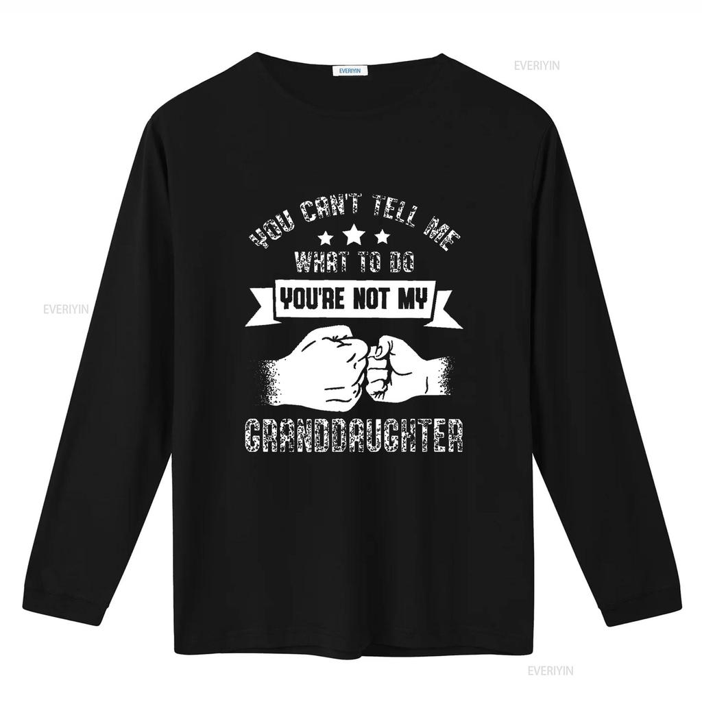You Can T Tell Me What To Do Re Not My Granddaughter Shirt vintage Washed graphic Comfortable streetwear Versatile homme Casual