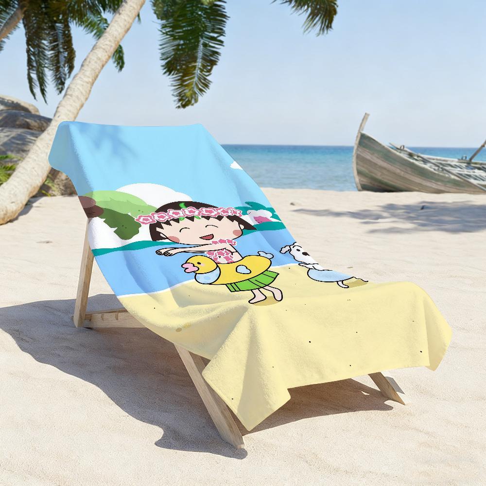 Cartoon Cute C-chibi M-maruko Chan Towel Towels For Beaches Yoga Studios Gyms Hot Springs Swimming Pools And Picnics