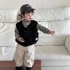 Children's Double-layer Cotton Vest Jacket, New Autumn and Winter Bottoming Shirt, Children's Clothing, Boys' Thickened Set