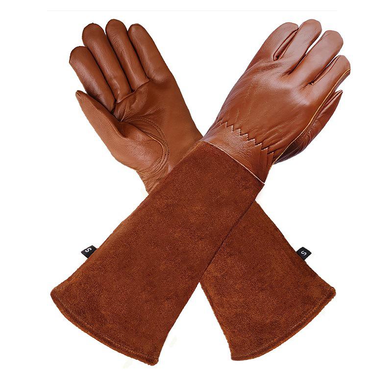 Schafsfell- & Rindslederhandschuhe: Anti-Stich, Anti-Schnitt, Langer Garten-, Imker- & Schweißschutz