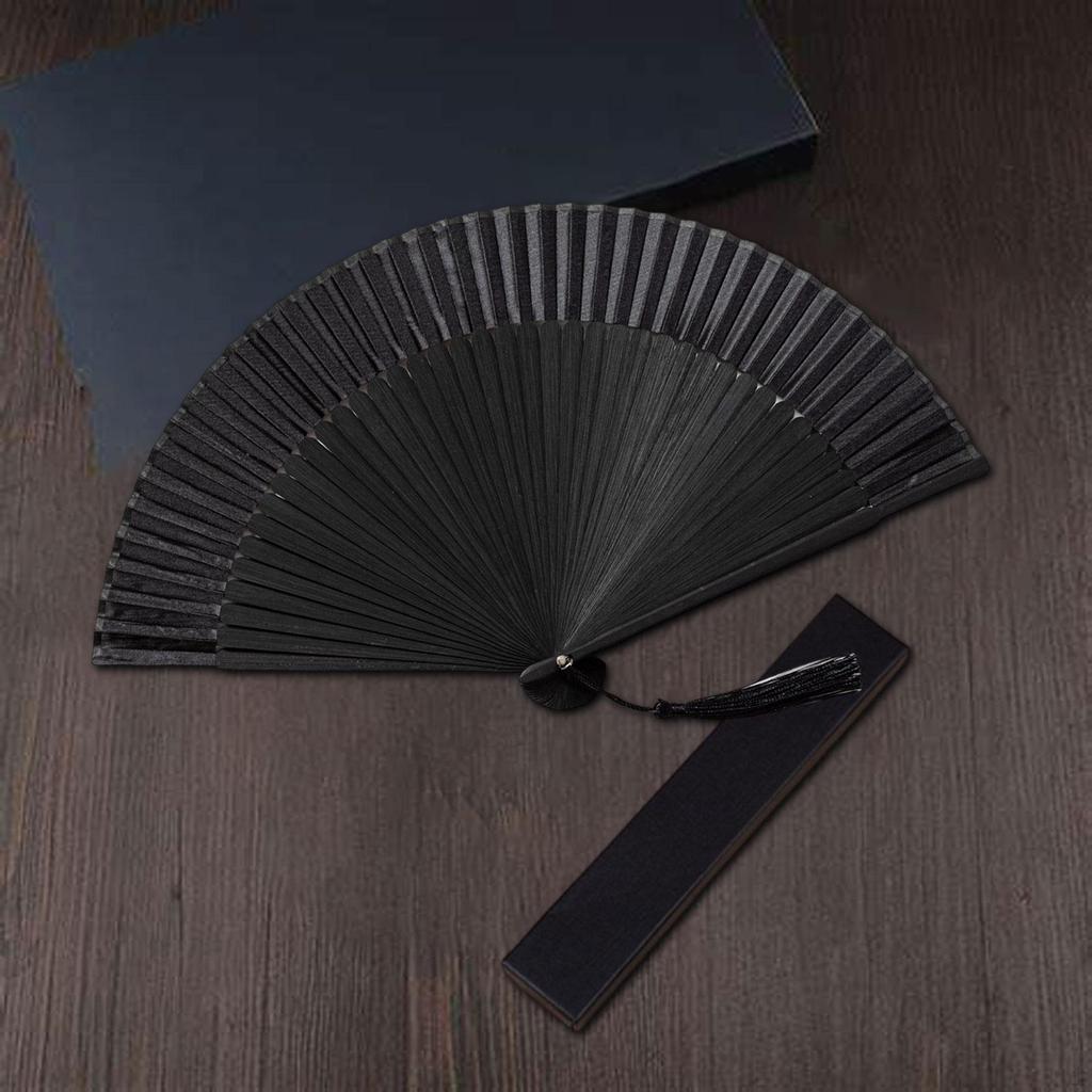 Chinese Folding Fan Bamboo Decor Novelty Folded Chinoiserie Handheld for Party Kung Fu