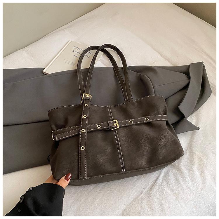 Осень и зима новая замшевая сумка сумка-тоут большая вместимость женская сумка высокая ценность матовая ретро сумочка