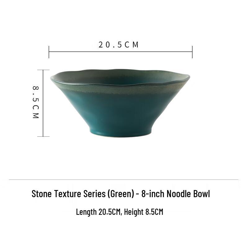 

ZISIZ Ceramic 8-Inch Double-Ear Noodle Bowl