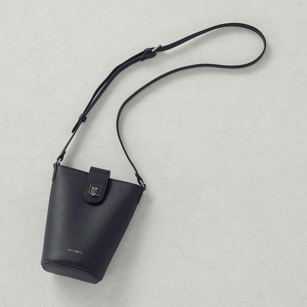 [Comme Ca Ism] [Mono Comme Ca] [Worn by Mai Miyagi] Bucket-Shaped Mini Shoulder Bag 95-20BM11-205 Black F