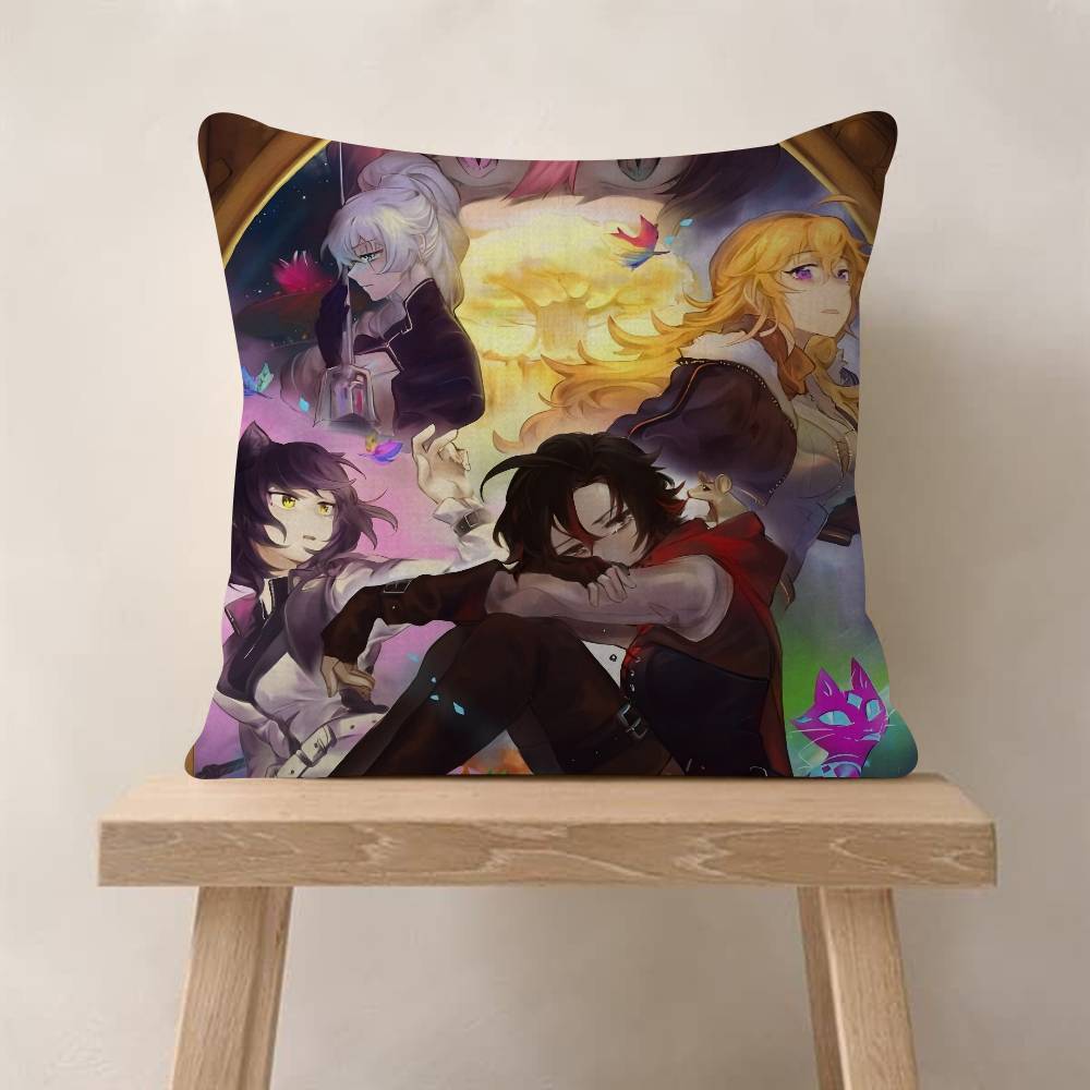 Web A-Animation R-RWBY Personalized Pillow Cover Kids Bedroom Wild Party Decor Pillowcase Kid Birthday Shower Gift