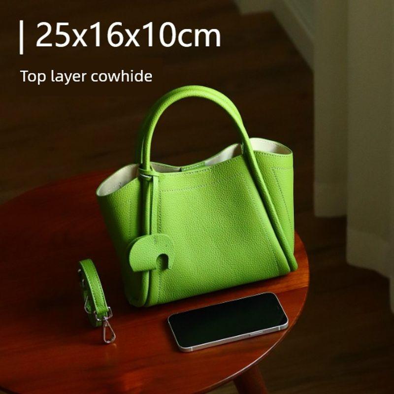 [Clearance Special Offer] First Layer Cowhide Women Bag Genuine Leather Bag Skeleton-Skin