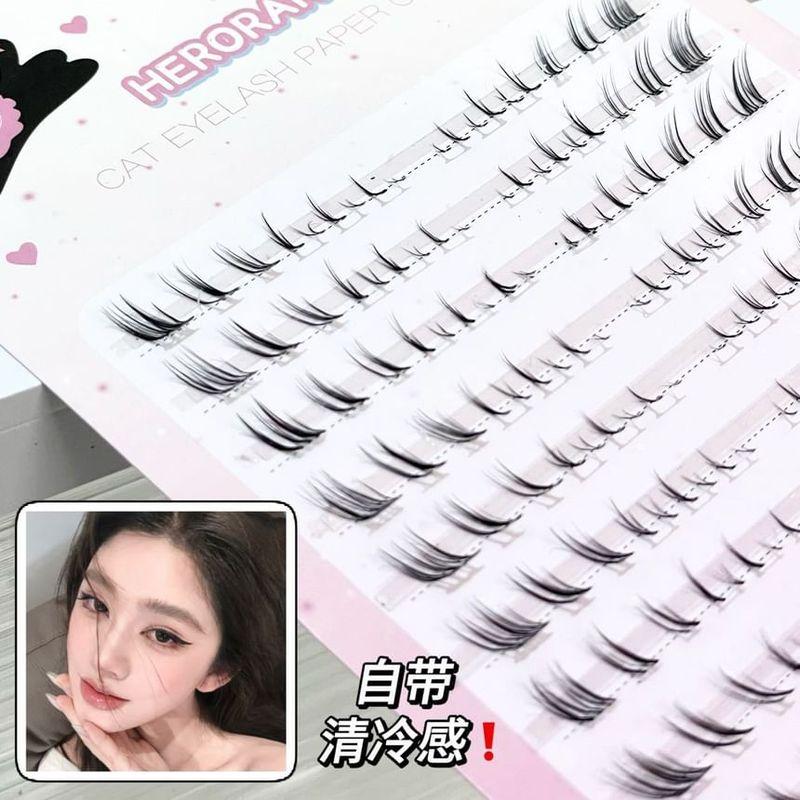 LuxeFlutter - Natural Fox Eye Cluster Low False Eyelashes