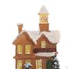 House Decoration LED Lights Christmas Town Scene Desktop Ornaments Figurines Buildings Battery