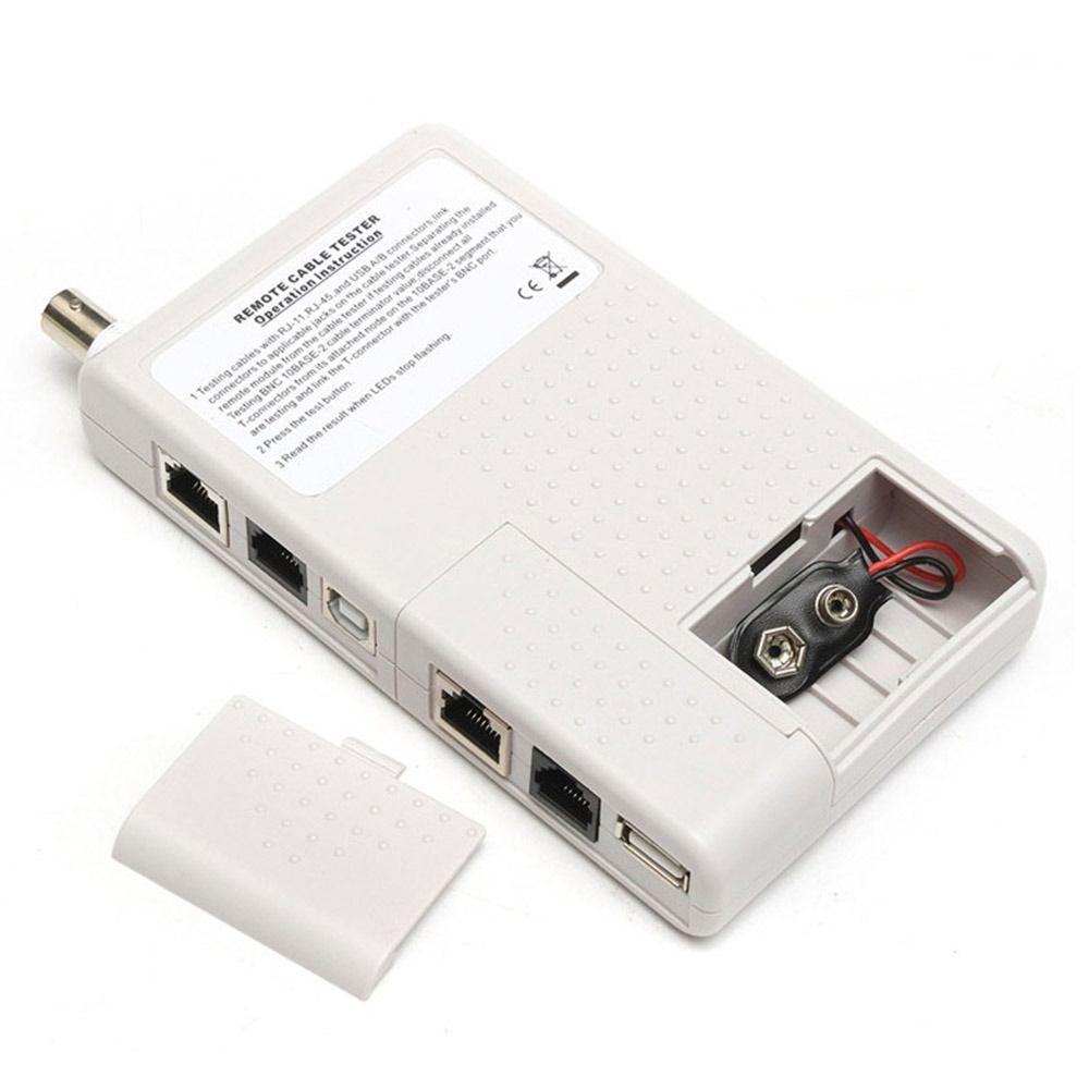 4-in-1 Network Cable Tester Multi-Tester for RJ11 RJ45/Cat5 Cat6/USB BNC LAN/UTP STP LAN