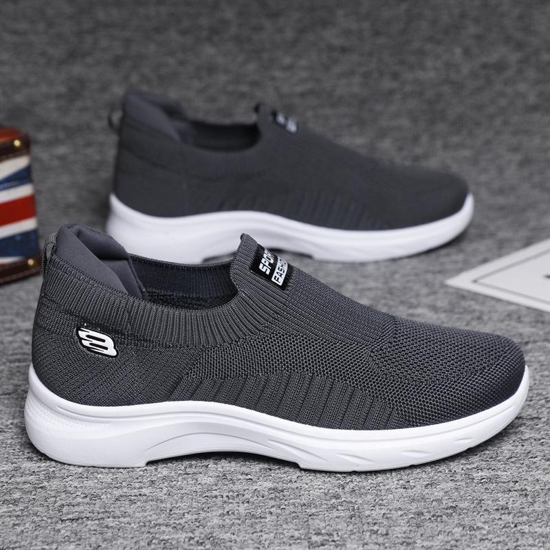 Men's Spring & Autumn Large Size Flying Weave Comfort Shoes for Seniors - Lightweight Dad Sneakers