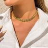 IngeSight.Z Vintage Multi Row Chunky Thick Wide Choker Necklaces Collar Gold Color Chain Clavicle Necklaces for Women Jewelry