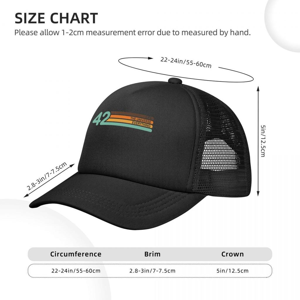 Baseball Caps 42 Life The Universe And Everything Funny Mesh Hats Outdoor Summer Unisex Hats