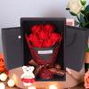 With Bear Doll 7 Rose Soap Bouquet Packing Box Artificial Flowers Rose Bouquet Gift Box Ribbon Bow Simulated Rose Bundle