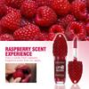 Julystar Himbeer Lippen-Gloss 8ml Feuchtigkeitsspendender Hochglanz Lippen-Glanz Nicht Klebrig Feuchtigkeitsspendend Langanhaltender Glänzender Beeren-Duft Lippen-Make-up für Frauen