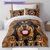 Tibetan Mastiff Dalmatian Pattern Bedding Quilt Set Quilt Cover Pillowcase Home Decoration Gift (1 * Duvet Cover + 2 * Pillowcase, Without Core)