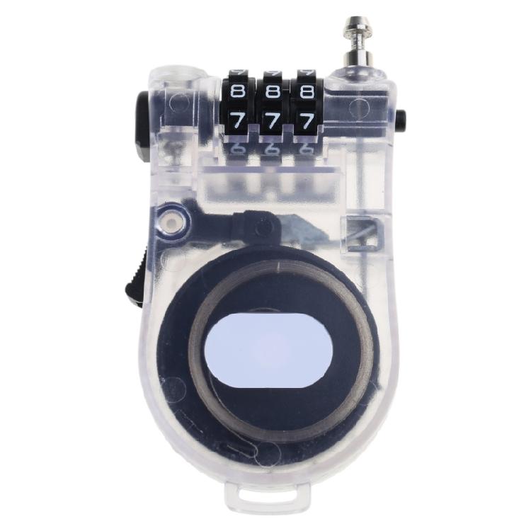 Cable Lock for Cycling Helmets Backpacks Luggage Security Combination Password Cable Padlock Motorcycle Helmets Lock светло-серый
