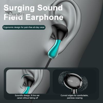 Wired Earphone 3.5MM Type-C In-ear Noise Canceling HiFi Sound Line Control Live Music Sports Gaming Earbud Headphone for VIVO for Xiaomi for OPPO for