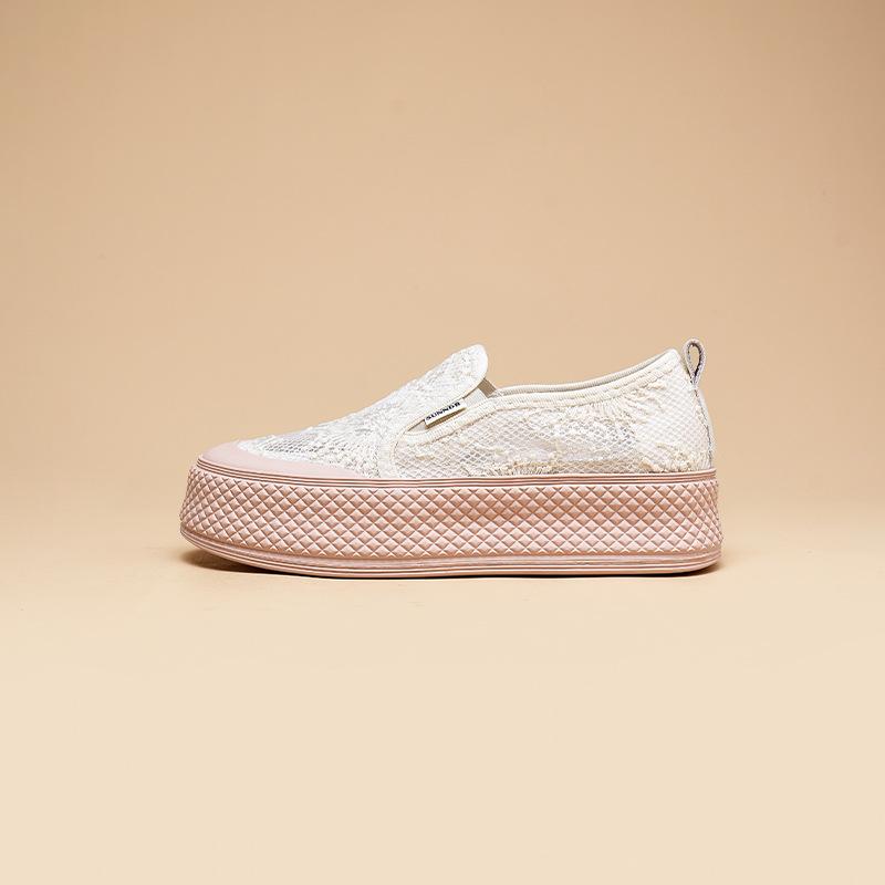 

Lazy pedal platform fisherman shoes women s 2025 summer new breathable loafers fashion casual canvas board shoes 40 розовый