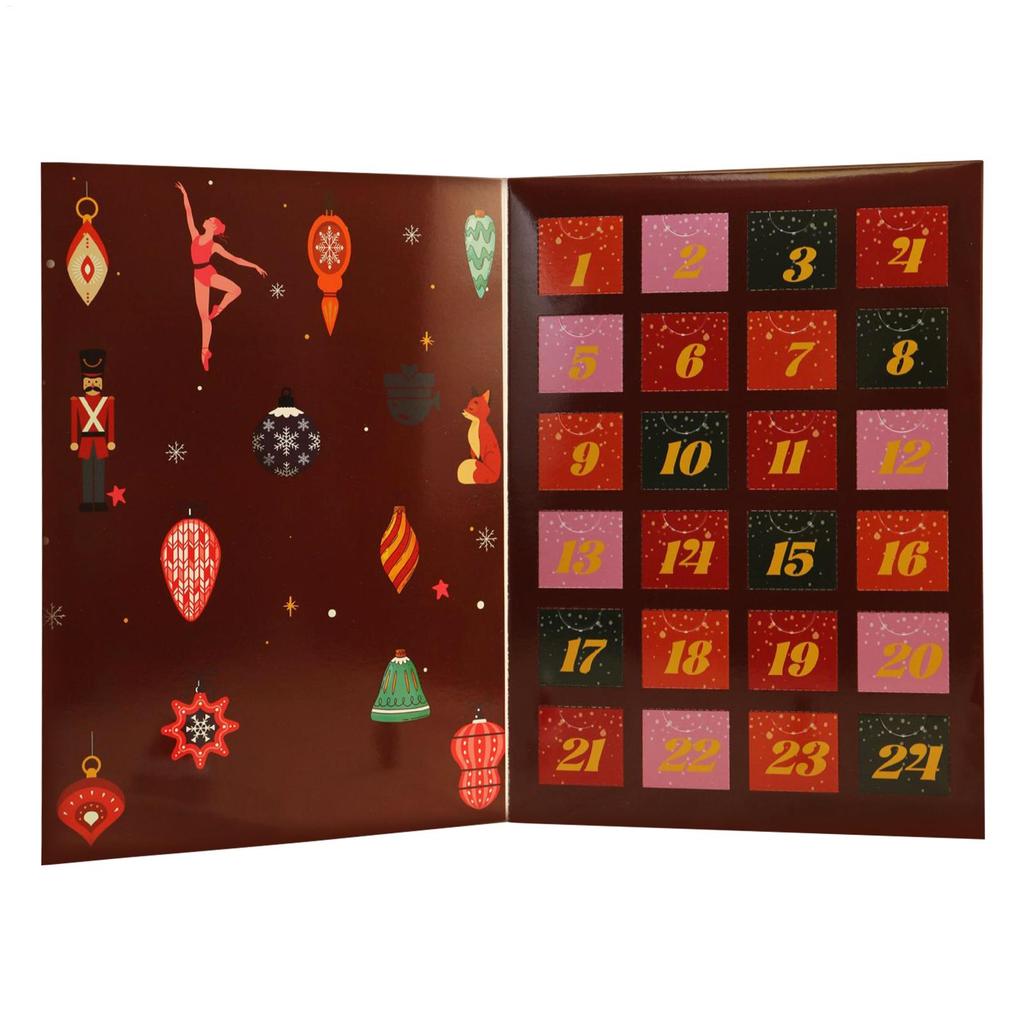 Julnedräkningskalender 24 Dagar Tom Påfyllningsbar Festfavoriter Nedräkning Godis Omslagspapper Lådor för Hem Vardagsrum Sovrum