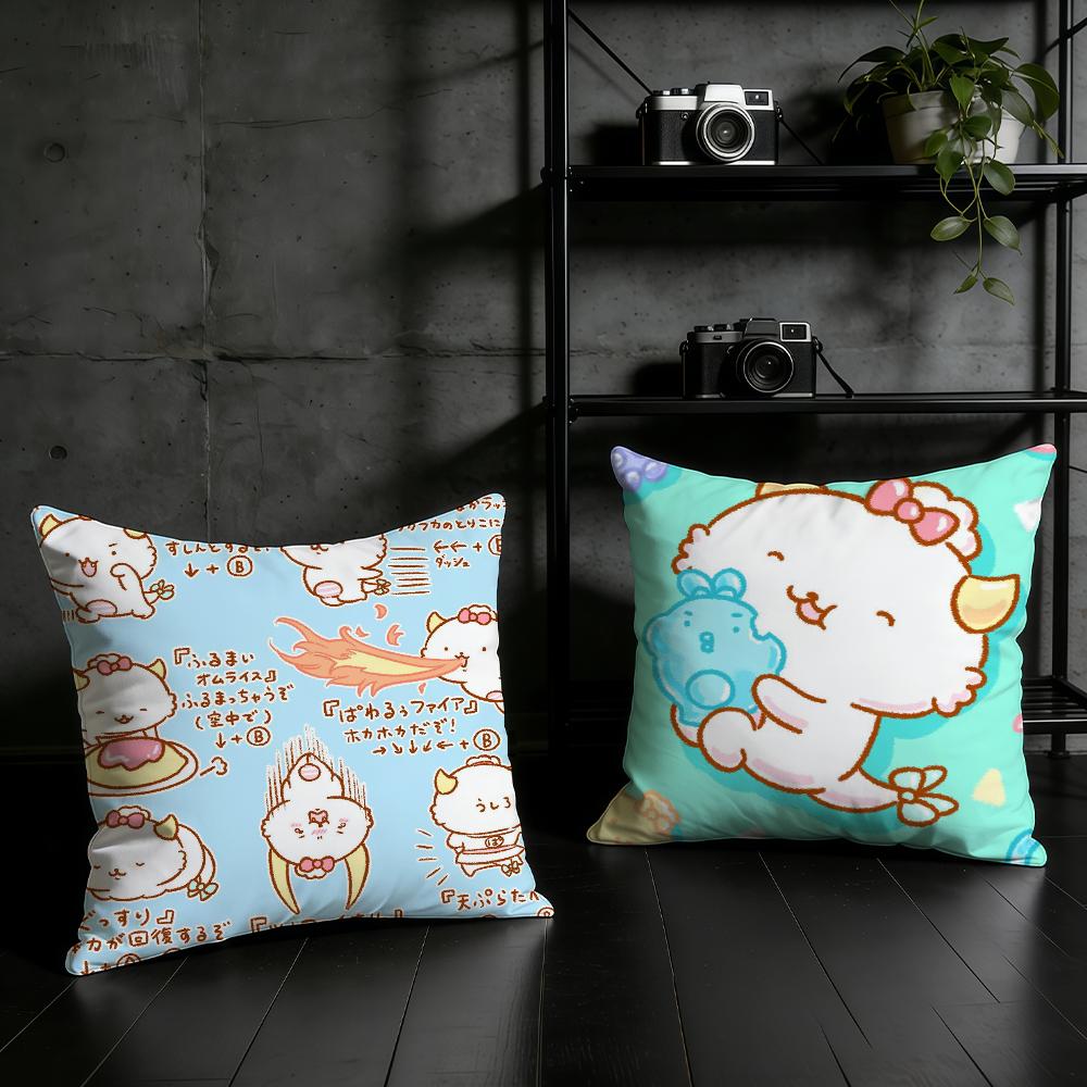 Kawaii G-Gaopowerroo Cushion Cover Birthday Anniversary Gifts Double Sided Printed Zipper Cushion Cover Soft Skin Bedding