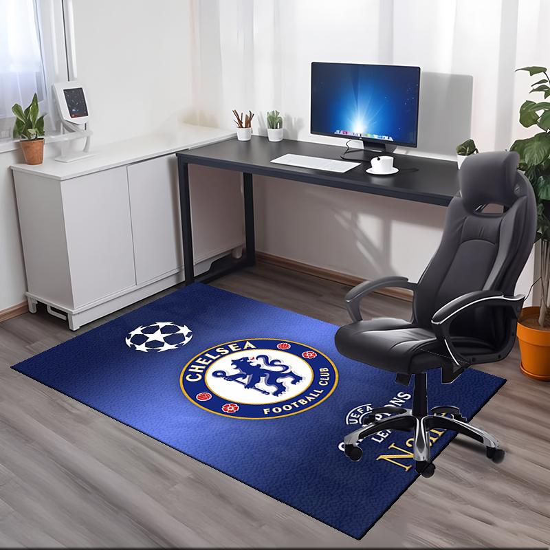 Custom Name Chelsea Football Club Printed Carpet Rug For Office Chair Living Room Bedroom Kitchen Room Decor Gifts