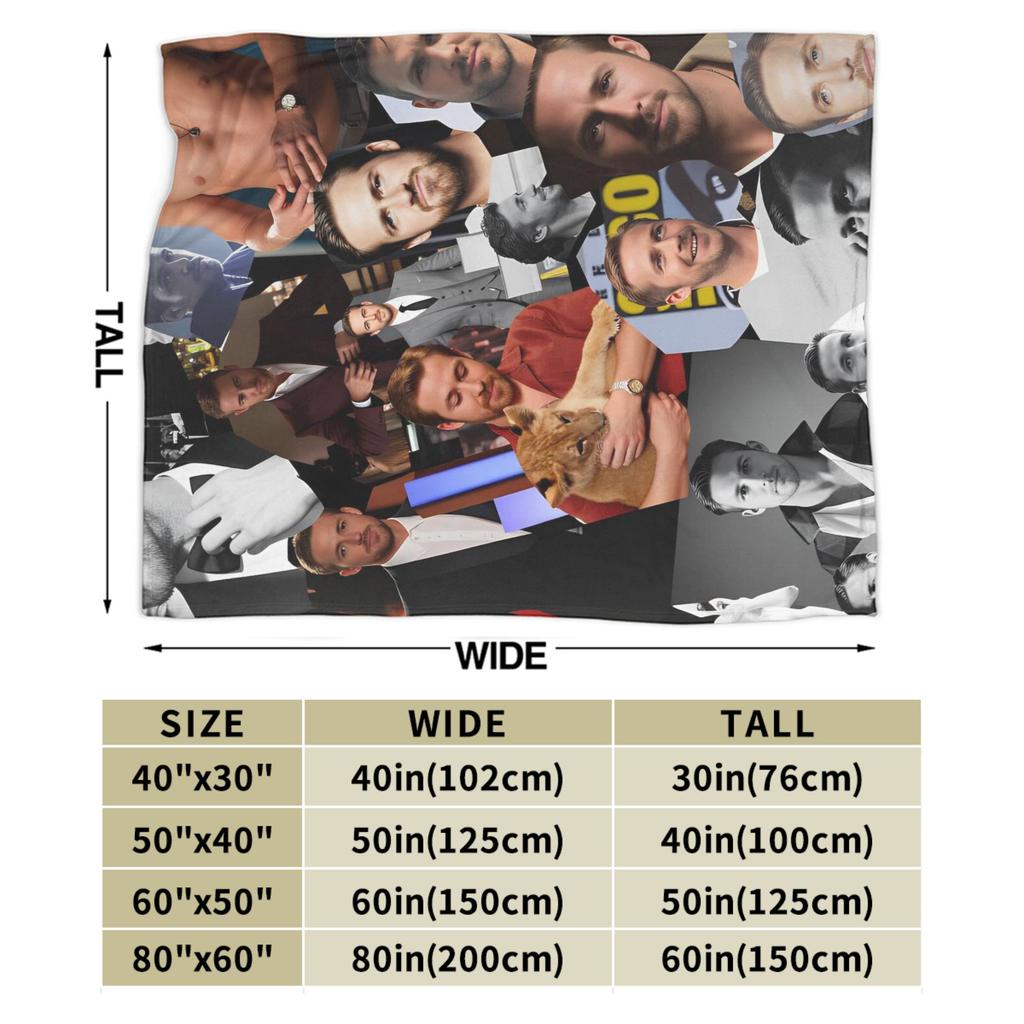 Ryan Gosling Collage Blankets Super Soft Throw Blanket Winter Kids Adults Outdoor Travel Office Bedspread