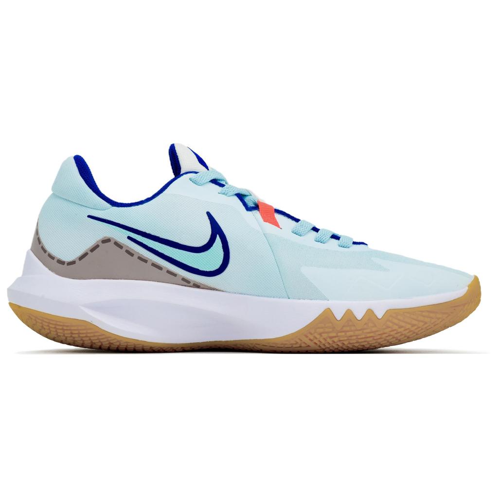 Nike Precision 6 Mesh Low top Basketball Shoes Men's Light Blue HV1796-141(Team1052-)