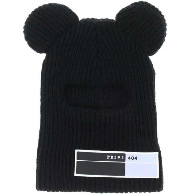 Halloween Balaclava Bear Ear Hat Scarf Bear Ear Balaclava Halloween Party Hat 1 чёрный