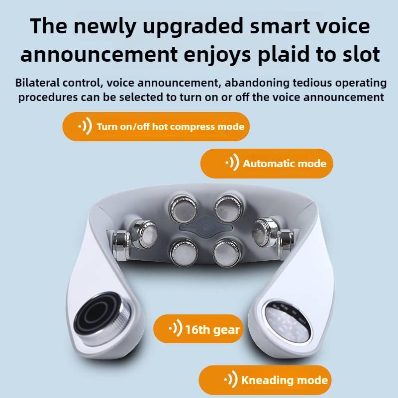 U-Shaped Home & Office Use Electric Pulse Vibrate Neck Protector Personalized Cervical Vertebra Massager for Comfort &Relaxation