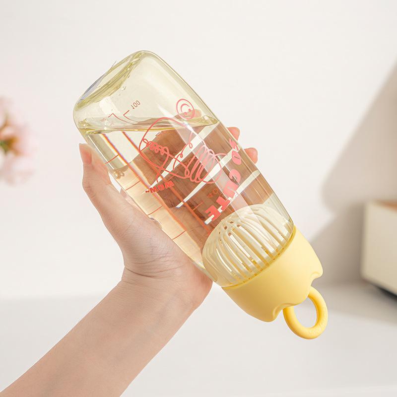 Water bottle summer new student water cup men and women high temperature resistant portable cup children with filter portable plastic cup