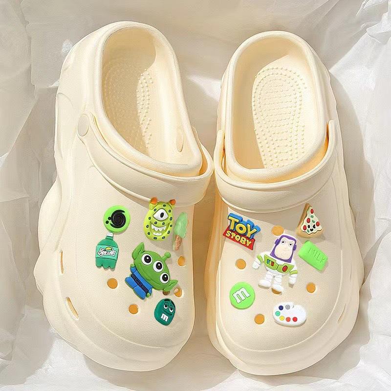 Women's 2025 Summer EVA Platform Clog Slippers - Height-Enhancing, Anti-Slip Beach Sandals