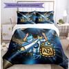 Set Biancheria da Letto Stampata Calcio Argentina 3 Pezzi Copriletto Traspirante Accogliente come Regalo per Inaugurazione Casa o Festa