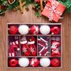 45pcs Christmas Ornaments Set Shatterproof Balls Ornaments Gingerbread Man Christmas Ball Decorations For Christmas Tree