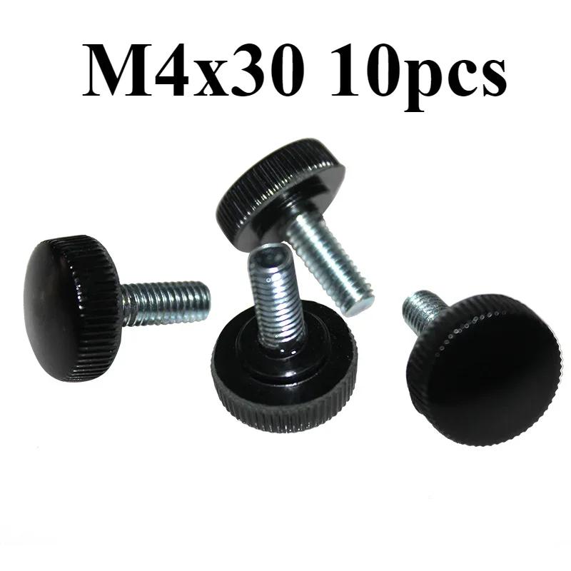 4.8 Grade carbon steel Screw Screw Bolt M3 M4 Metric Male x 6-35mm Thread Legnth With phenolic plastics knurling Head