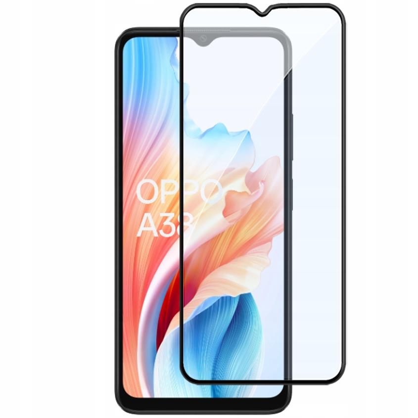 2x Tempered Glass for Oppo A38 (full Screen, Full 5D, 9H)