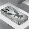 Luxury-sleek crystal eagle glass electroplated phone case for iPhone 17 16 16 Pro 15 15 Plus 15 Pro 14 14 Promax 13 12 11.