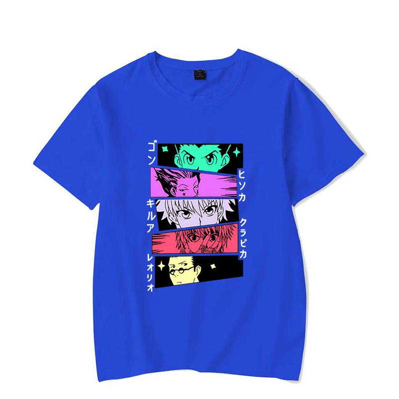 Hot GON FREECSS Killua Zoldyck Hisoka Print T-shirt Summer Casual Loose Anime T Shirt Fashion Women Men Harajuku Tops Tees