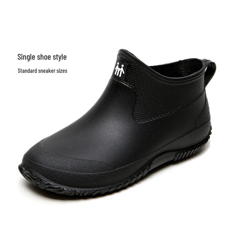 Men's Low-Cut Non-Slip Rain Boots - Water Shoes for Outdoor Wading