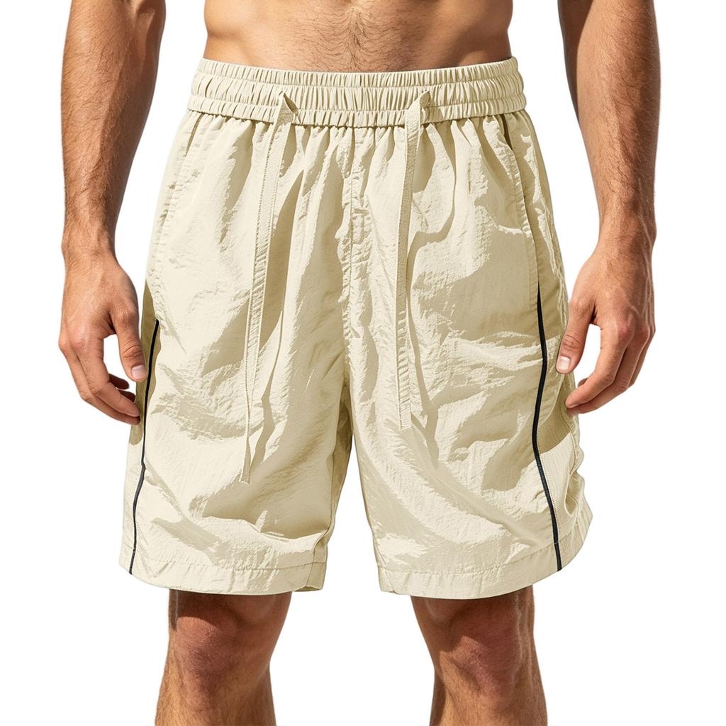 Men Lightweight Outdoor Quick Dry Shorts Breathable Drawstring Elastic Waist Casual Loose Shorts for Daily Wear
