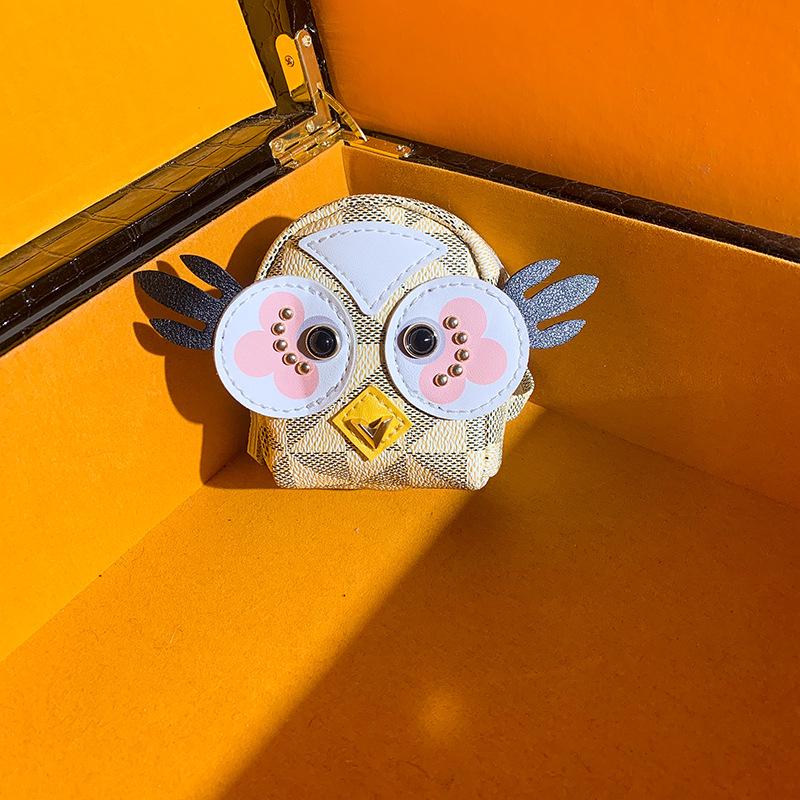 Presbyopia Coin Purse & Keychain Owl Charm Earphone Storage Bag