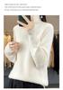 Women's High Neck Loose Pure Wool Sweater - Warm, Thickened Knit Pullover